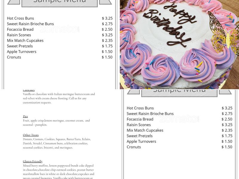 Richlea Bakery Menu