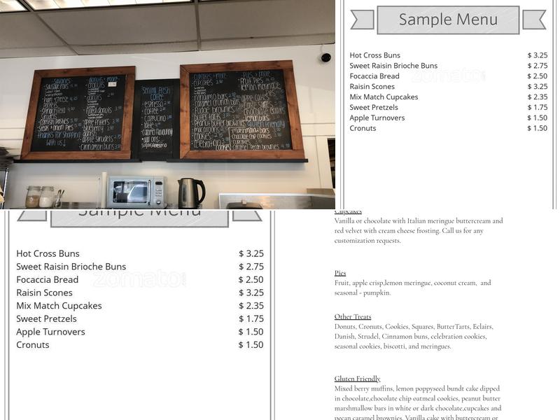 Richlea Bakery Menu