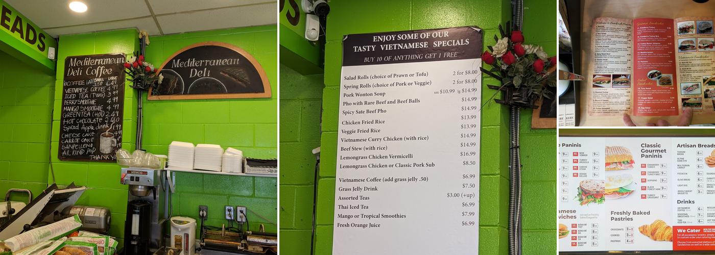 Mediterranean Bakery Inc Menu