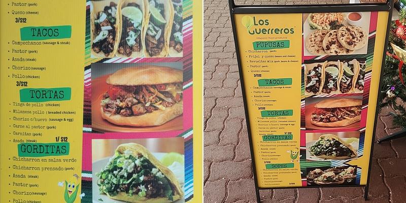 Los Guerreros Latin Foods Inc Menu