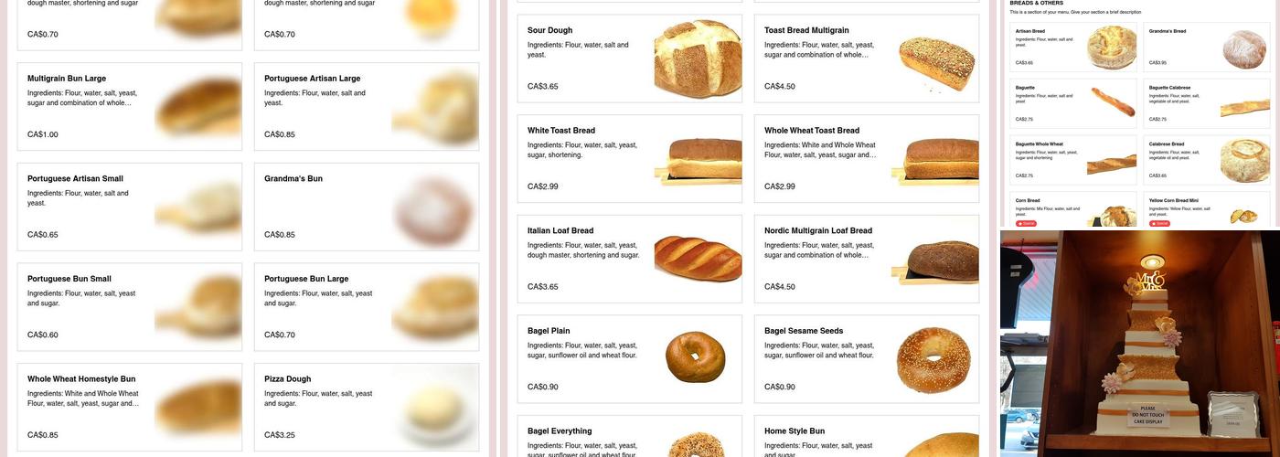 La Novita Bakery Menu