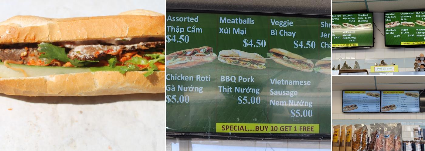 Banh Mi Saigon Bakery Menu