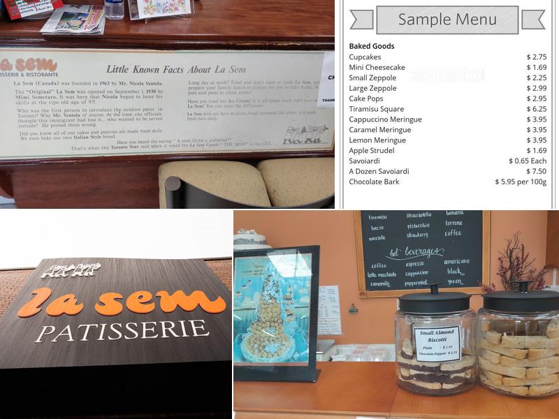 La Sem Patisserie Menu