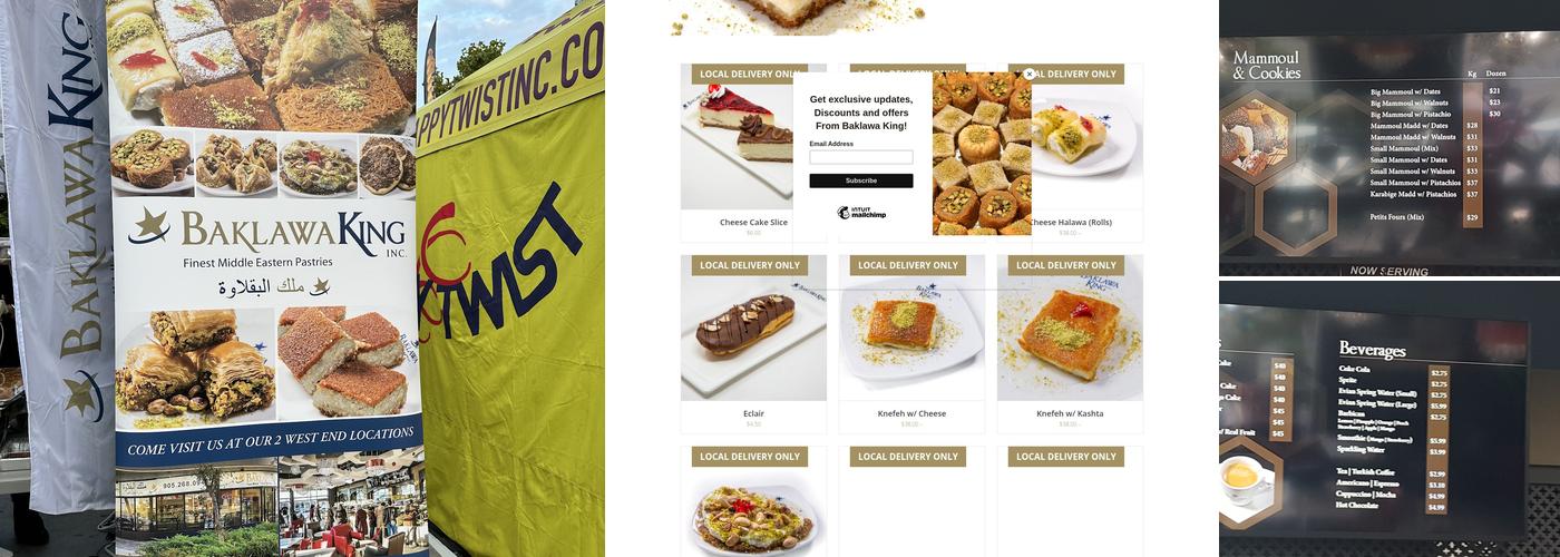 Baklawa King Inc. Menu