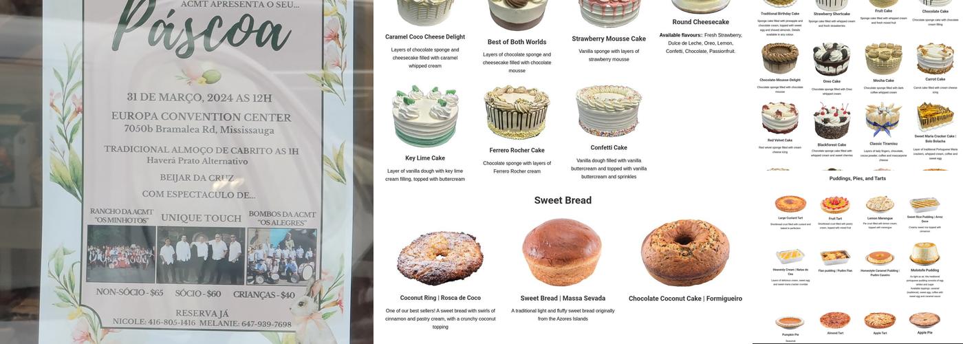 Caldense Bakery Menu