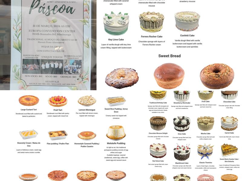 Caldense Bakery Menu