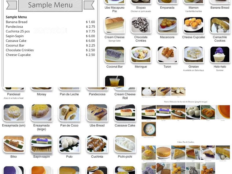 Baker's Best Bakery Menu