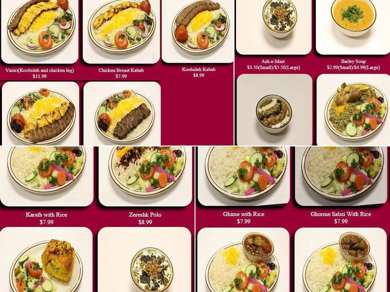 Daryani Fine Bakery Menu