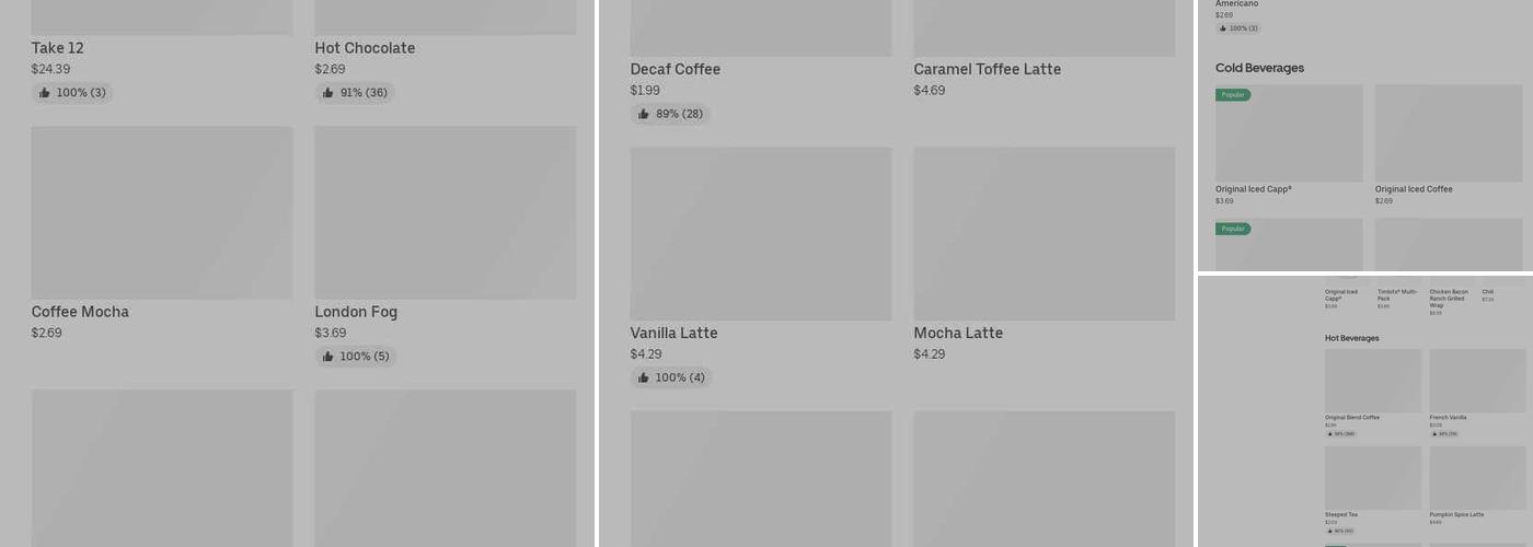 Tim Hortons Menu