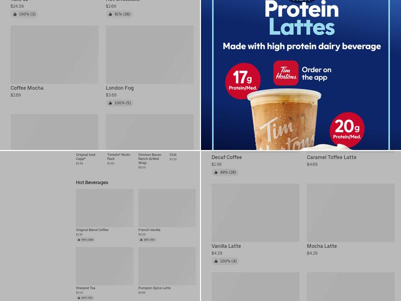 Tim Hortons Menu
