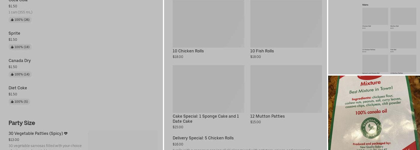 New Quality Bakery Menu