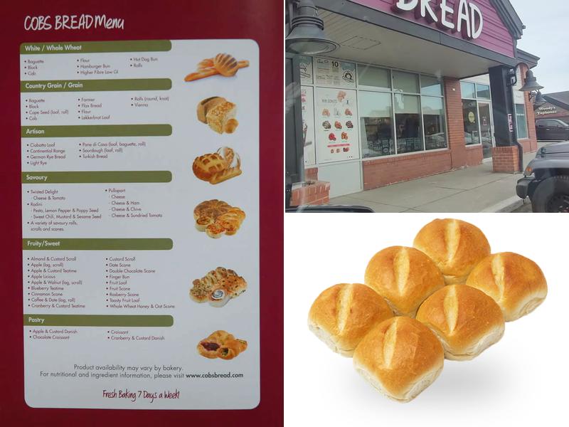 COBS Bread Menu