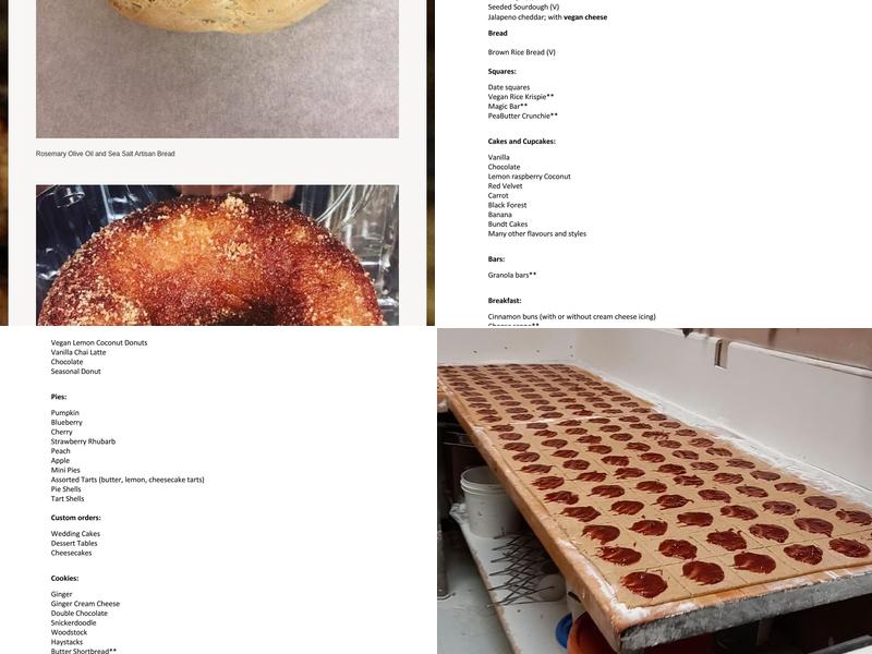 Lakeview Bakery Menu