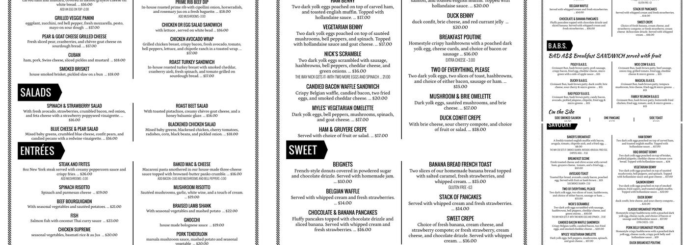 Patisserie du Soleil Bakery Cafe Menu