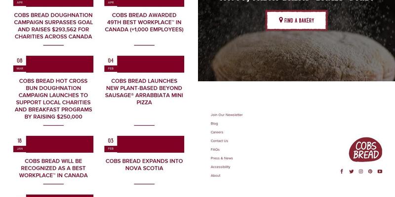 COBS Bread Menu