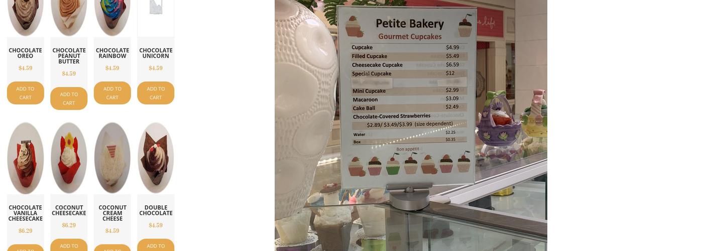 Petite Bakery Menu