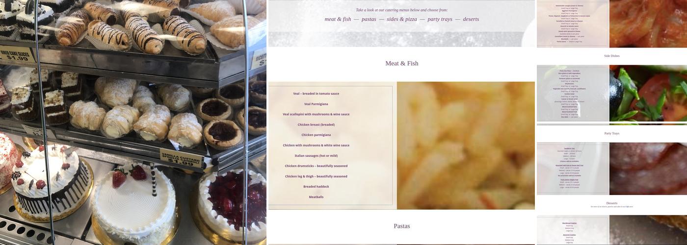 Tre Rose Bakery Menu