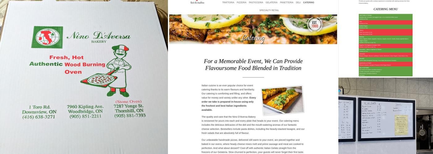 Nino D’aversa Bakery Menu