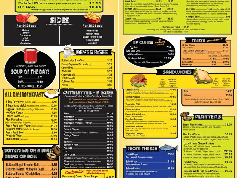 Bagel Plus Ltd Menu