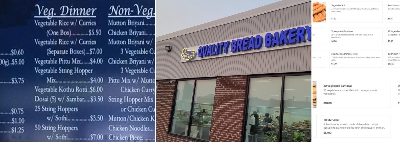 Quality Bread Bakery Menu