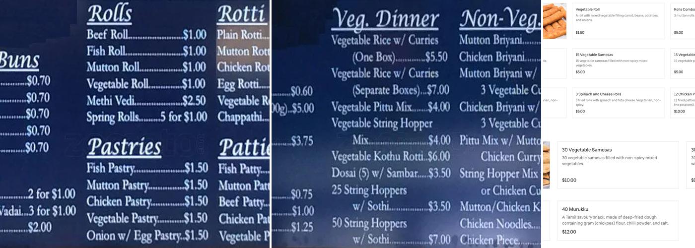 Quality Bread Bakery Menu