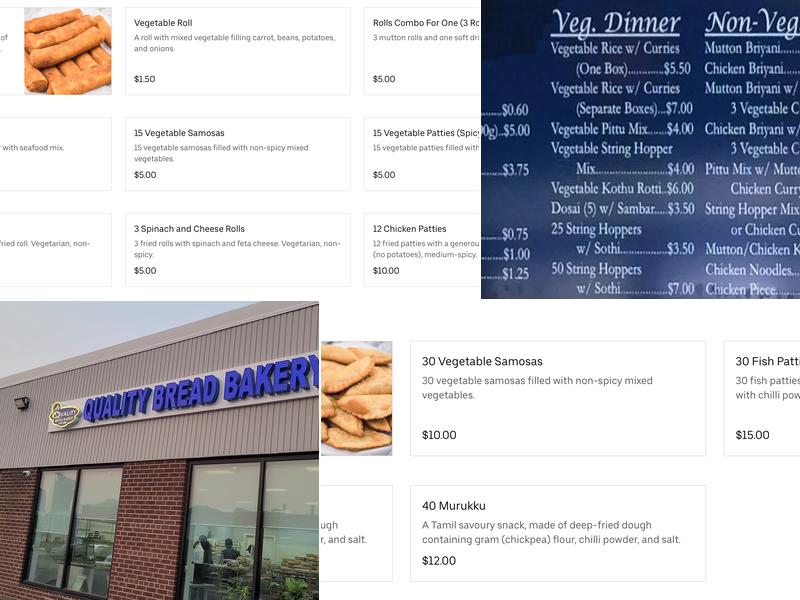 Quality Bread Bakery Menu