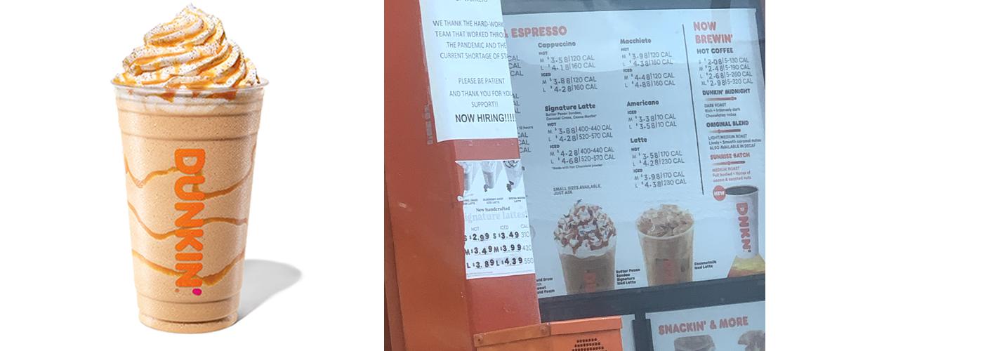 Dunkin' Menu