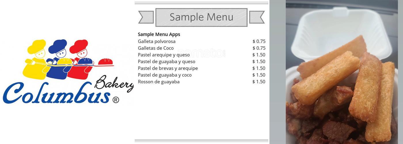 Columbus Bakery Menu
