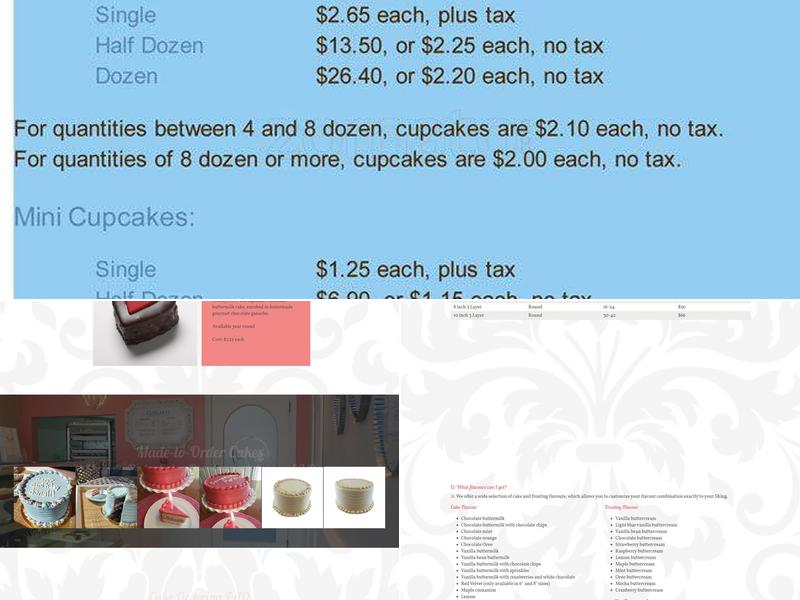 Cupid's Gourmet Bakery Menu