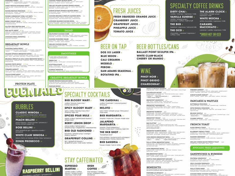 Breakfast Kitchen Bar Menu