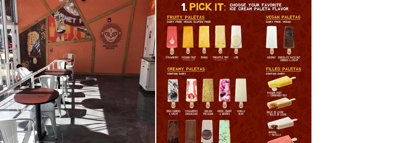 Morelia Ice Cream Paletas - Hollywood Menu