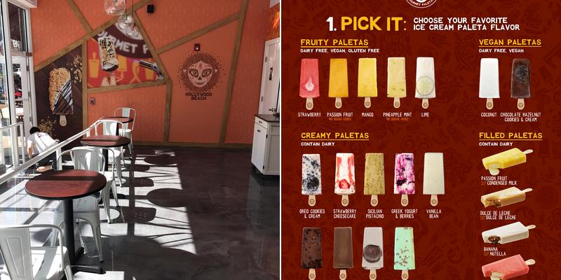 Morelia Ice Cream Paletas - Hollywood Menu