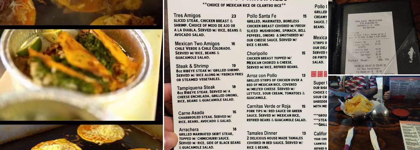 Salsas Cocina Mexicana | Baymeadows Menu