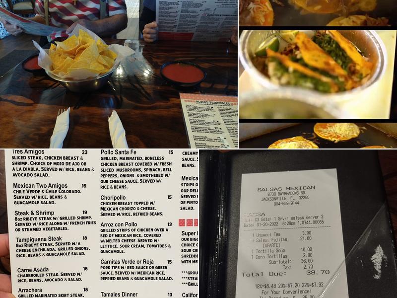 Salsas Cocina Mexicana | Baymeadows Menu