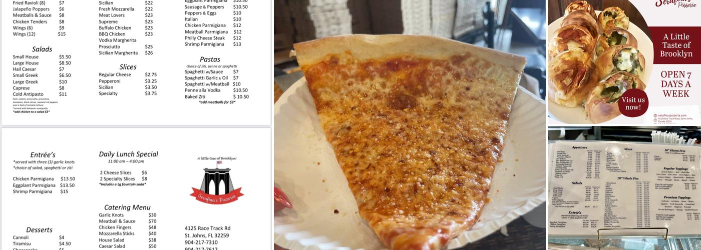 Serafina's Pizzeria Menu