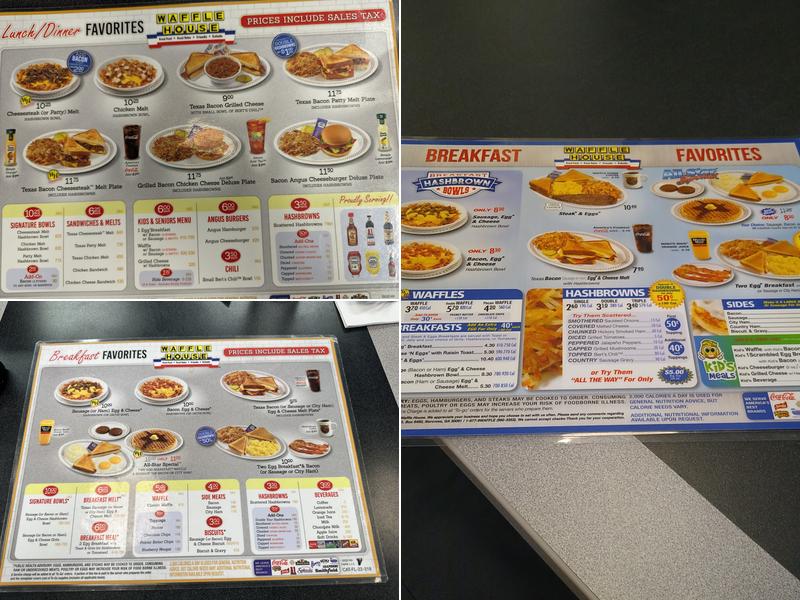 Waffle House Menu