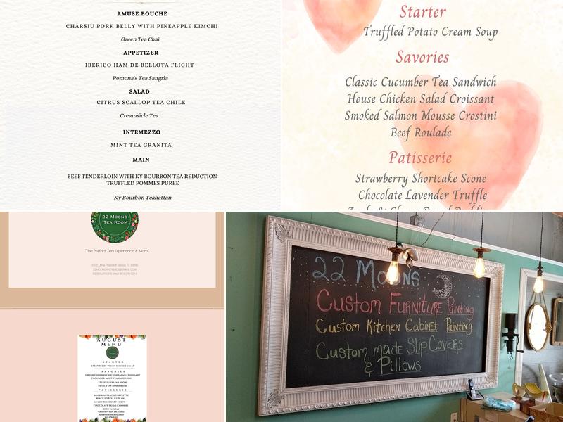 22 Moons Tea Room Menu