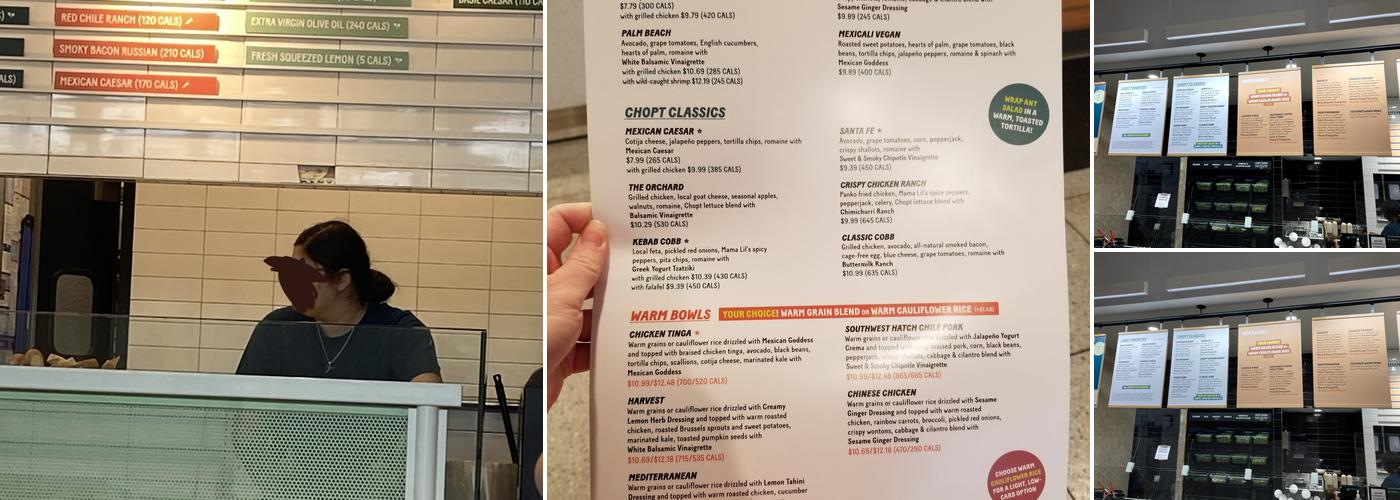 Chopt Creative Salad Co. Menu