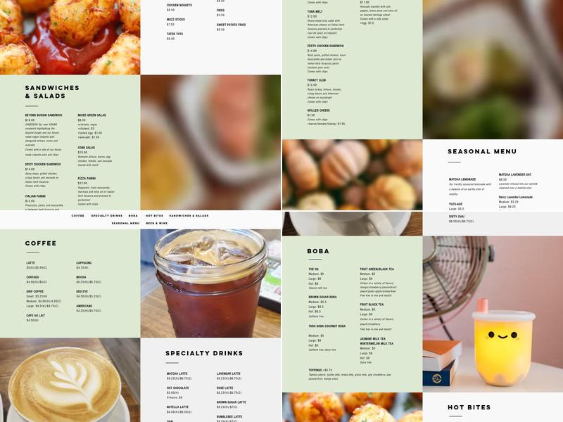 Sip & Play Menu