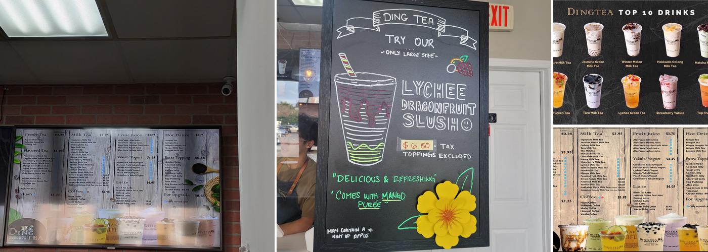 Ding Tea Menu