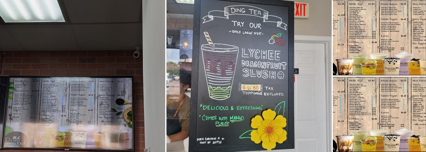 Ding Tea Menu