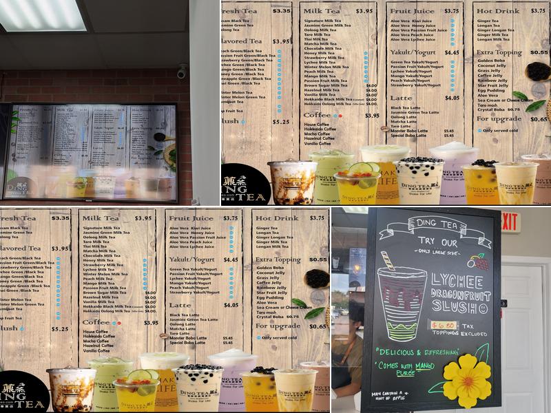 Ding Tea Menu