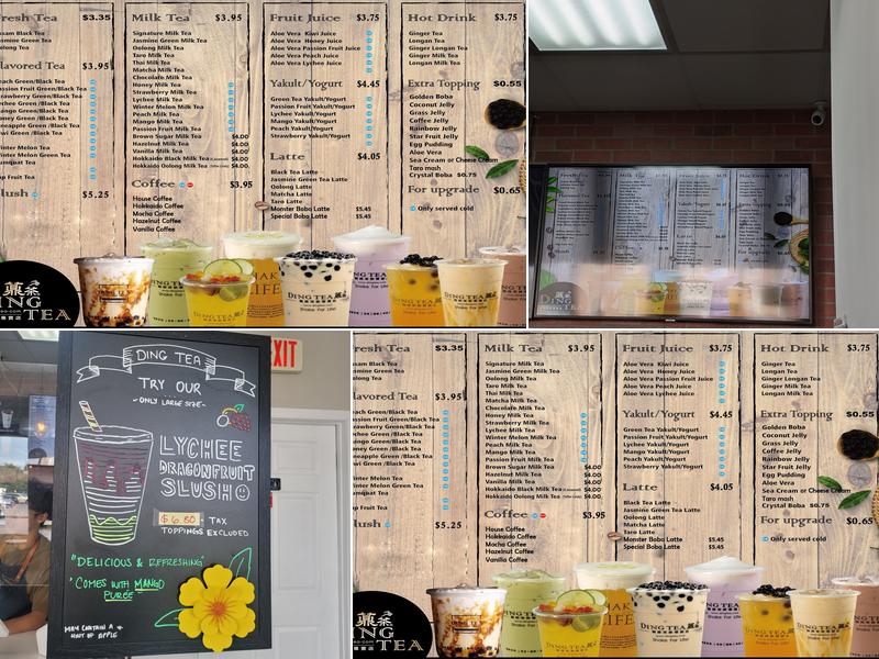 Ding Tea Menu