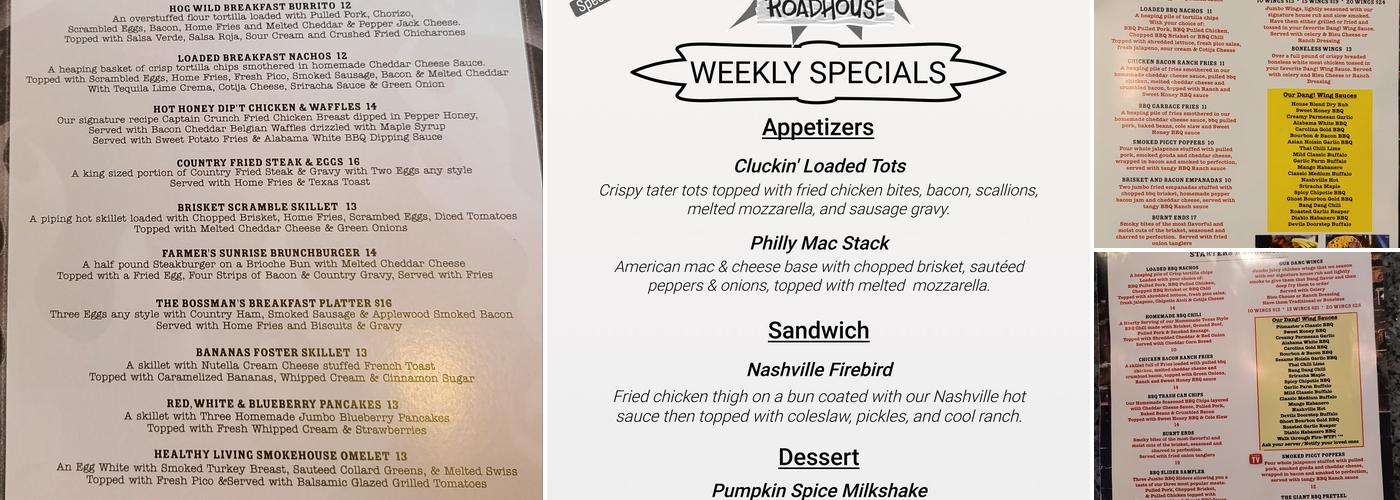 Dang BBQ Menu