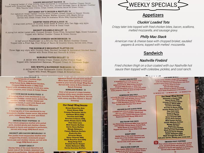Dang BBQ Menu