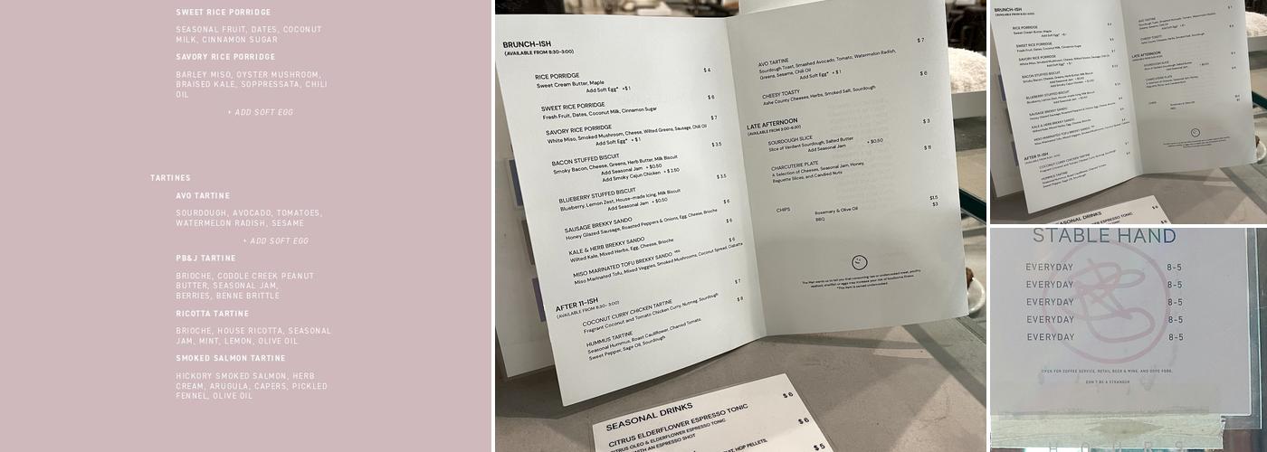 Stable Hand Menu