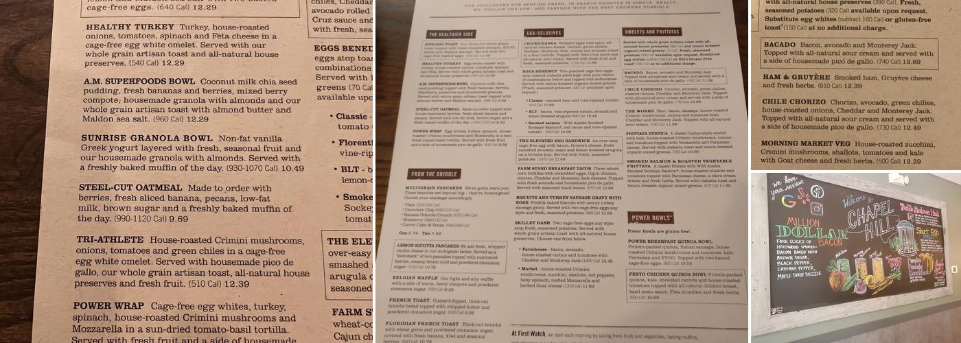First Watch Menu