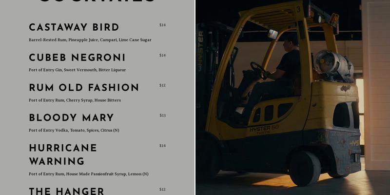 End of Days Distillery Menu