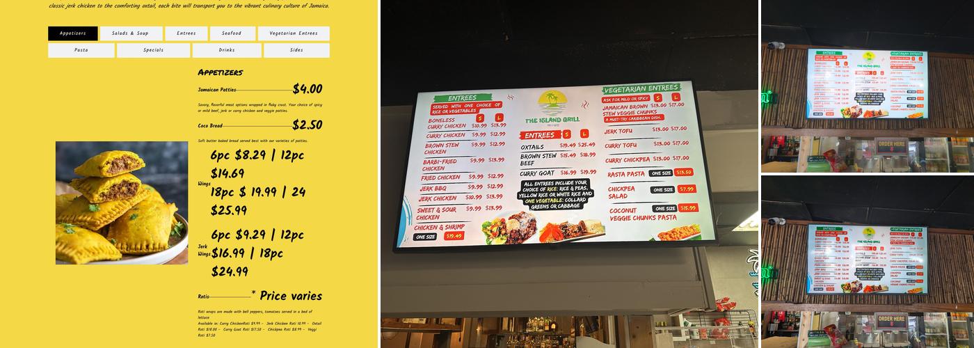 Island Grill & Pub Menu