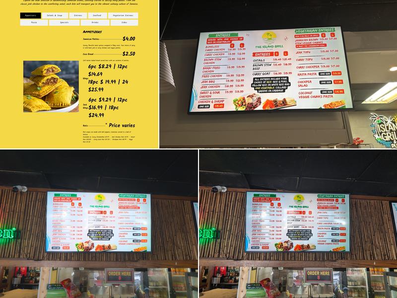 Island Grill & Pub Menu